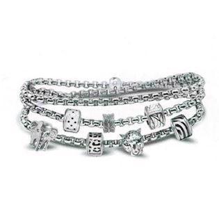 Slim steel chain bracelet from Christina Collect, 90 cm